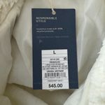 Universal Threads Universal Thread Shirt Womens Large Ivory Fleece Sweatshirt Neutral Minimalist Photo 8