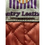 Lantry Leathers Red/Brown Leather Coat With Fur ~ Penny Lane Boho Excellent Cond Brown Size M Photo 11