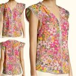 Kate Spade Mainline Floral Dots Burnout Blouse size M Photo 2