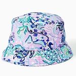 Lilly Pulitzer Lilac Freesia Mermaid Printed Bucket Hat One Size Photo 0