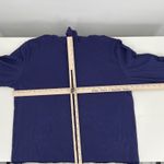 LE VONFORT Navy Blue Long Sleeve Turtleneck Top Shirt XL Cotton Polyester Blend Photo 6