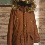 Forever 21 brown winter jacket size small thick winter jacket fur lined … Photo 2