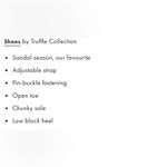 Truffle Collection  Y2K chunky strap sandals in black- Size 41 Photo 4