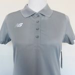 New Balance Womens Performance Tech Polo Size Medium Light Gray Grey Athletic Photo 6