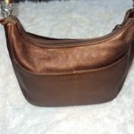 Brighton Bellaire Pebblef Leather Hobo Shoulder Bag Copper EUC Photo 3