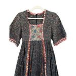 T6 Vintage PJ Walsh New York Floral Paisley Boho Prairie Midi Dress Women's Black Size undefined Photo 6