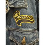 American Toons By Excelled VTG Peanuts Vintage Denim Jacket XL Leather Patch Blue Photo 1