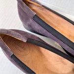 Clarks Purple Suede Leather Slip On Mini Wedge Comfort Shoes Womens 9.5 Classic Photo 6