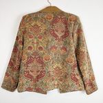 Vintage Napa Valley Tapestry Artsy Floral Blazer Boho Jacket Size Small Brown Photo 2