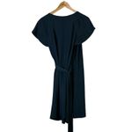 Banana Republic  Navy Blue Wrap Midi Dress Flutter Sleeve Tie Waist Photo 2