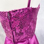 VTG‎ 80s Sequin Dress Gown Womens Size 10 Pink Glam Prom Dressy Gala READ Photo 9