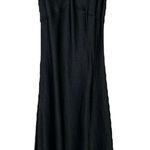 Free People NWT Intimately Slip Dress Womens S Black Crepe Maxi Open Back Y2K Photo 0