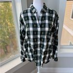 Vintage Maggie & Max Forest Green White Woven Plaid Embroidered Acorn Shirt PL Size L Photo 10