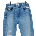 frame denim FRAME Le Original High Rise Cropped Straight Leg Jeans Bluejay Rips Women's 29 Photo 2