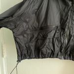 Forever 21 Black Cropped Windbreaker Water Resistant Sz Medium Photo 3