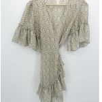 Chelsea and Violet Womens Microfloral Wrap Dress Size XS Dainty Feminine Sheer Photo 5