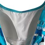 New! Gottex Floral Art Square Neck One Piece Swimsuit Blue Size 8 Photo 5