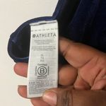 Athleta Elation Blue V-Neck Velvet Crop Top A-C cup Sz XL NWT Photo 5