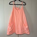FREE PEOPLE Movement Hot Shot Mini Dress in Pastel Peach Size Large Orange Photo 3