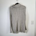 Babaton  Erickson Turtleneck Wool Cashmere Cable Knit Sweater Grey Womens Medium Photo 7