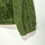 Free People Movement Green Bug Sky High Neck Oversized Quarter Zip Fuzzy XS Photo 5