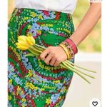 Talbots Women's Green Floral Print Knee Length Lined Short Skirt Size 14 Photo 0