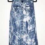True Religion Georgia Chambray Button Down Dress Women's Blue White Small Petite Photo 2