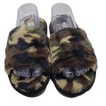 Steve Madden Women’s Camo Faux Fur Slip-On Slippers Size 10M Cozy Slide NWOT Photo 0