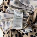 Lulus Tan Cheetah Print Balloon Sleeve Surplice Neckline Fitted Bodice Bodysuit Photo 6