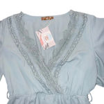 NWT The‎ Copper Closet Dusty Blue Lace Babydoll Dress Medium Photo 4