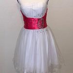 May Queen Couture white short ball gown formal dress Size 8 Photo 0