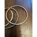 Lia Sophia 3 Vintage signed  rhinestones washed goldtone metal bracelets bangles Photo 1