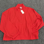 Spanx Active Run Red Half Zip Jacket 4 Way Stretch Water Repellent Size XL NEW Photo 0