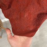 Mossimo Supply Co Massimo Embroidered Blouse top with tassel tie details terracotta Photo 8