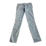 Free People  Womens‎ 27 Diamond Print Skinny Jeans Blue Denim Stretch Photo 5