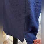 Lauren James Bailey Ruffle-Trimmed Seersucker Shift Dress in Navy Coastal Sz S Photo 4