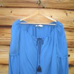 Tory Burch  Silk Boho Fringe Peasant Blouse Photo 4