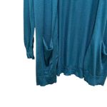Style & Co Open Front Long Sleeve Cardigan Sweater Teal Blue Size Small Photo 1