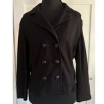 CAbi Cropped Double Breasted Blazer Black Knit Colette Buttons Women’s Sz M Photo 0