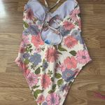 Cupshe Floral Ruched V Neck Criss Cross One Piece Swimsuit Size Medium Photo 6