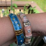 Elegant Blue and Beige Bracelets with Crystal Accents Photo 1