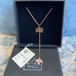 NWT European Pink Gold Plated Silver Necklace Photo 1