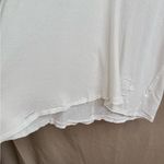 We The Free by Free People Women's Oversized White V-Neck Distressed T-Shirt M Photo 6