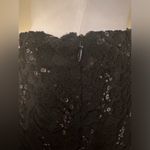 ECI  New York Black Midi Lace & Sequence Skirt Sz M. Closure Zipper On Side. Photo 4