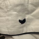 Petite Plume End On End Pajama Top Cotton Small White and Navy Photo 4