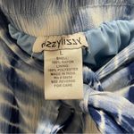 Dizzylizzy  Blue & White Tie Dye Wide Leg Pants Size Large Photo 4