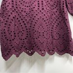 Porridge for Anthropology M plum purple Elegant eyelet Lace Women's Top boho Size M Photo 7