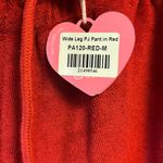 Voight Pajama Pants Red Holiday Wide Leg Terry Embroidered PJ Pants Sz M NWT Size M Photo 9