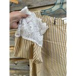 H&M size 10 mustard yellow striped top with bell sleeves wide lace cuffs Photo 5