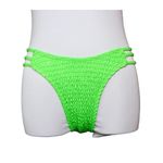SheIn  Green Textured High Waisted Cheeky Bikini Swim Bottom XS Swimwear Beach‎ Photo 2
